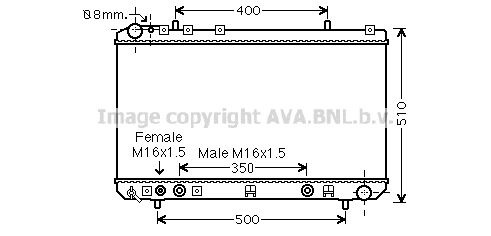 AVA QUALITY COOLING Радиатор, охлаждение двигателя DW2138